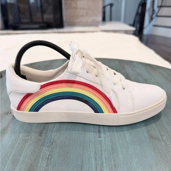 Katy Perry The Rizzo Rainbow Sneakers Women’s Size 8 White Lace Up Shoes - Picture 4 of 12